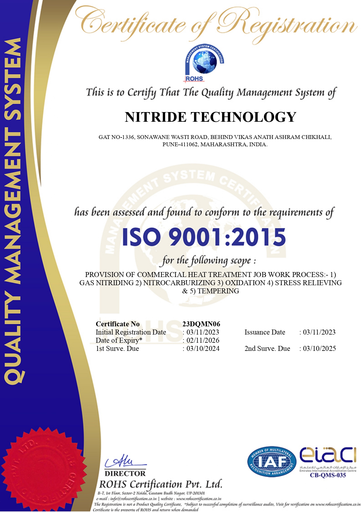 ISO Certificate